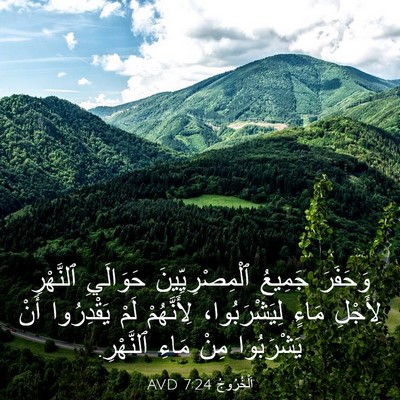 Picture 03 - اَلْخُرُوجُ 7:24 AVD - وَحَفَرَ جَمِيعُ - Bible Verse Picture