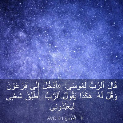 Picture 03 - اَلْخُرُوجُ 8:1 AVD - قَالَ ٱلرَّبُّ لِمُوسَى: - Bible Verse Picture