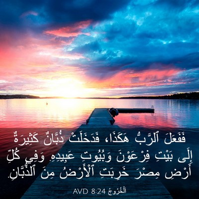 Picture 03 - اَلْخُرُوجُ 8:24 AVD - فَفَعَلَ ٱلرَّبُّ - Bible Verse Picture