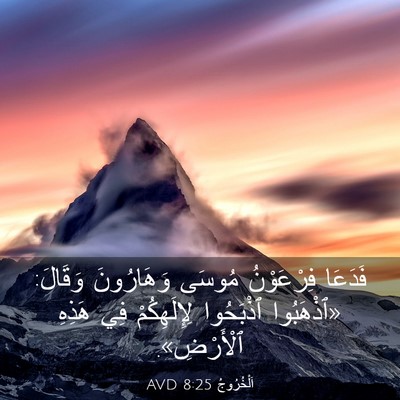 Picture 03 - اَلْخُرُوجُ 8:25 AVD - فَدَعَا فِرْعَوْنُ مُوسَى - Bible Verse Picture