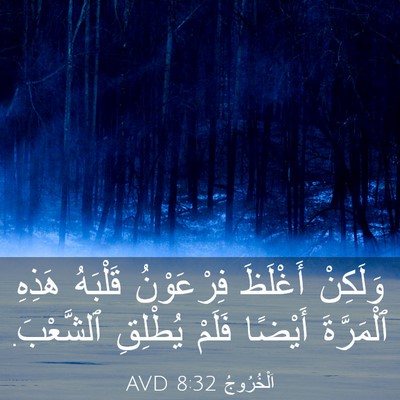 Picture 03 - اَلْخُرُوجُ 8:32 AVD - وَلَكِنْ أَغْلَظَ - Bible Verse Picture