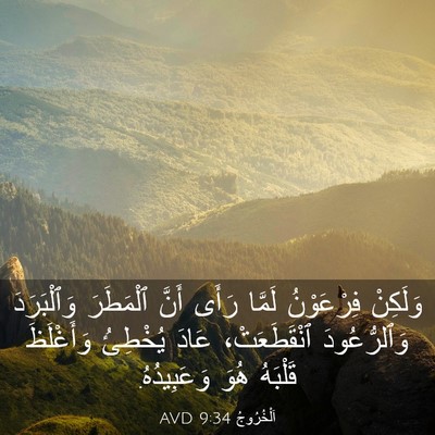 Picture 03 - اَلْخُرُوجُ 9:34 AVD - وَلَكِنْ فِرْعَوْنُ - Bible Verse Picture