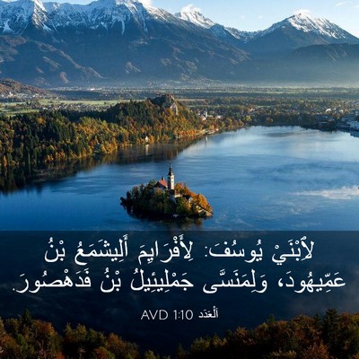 Picture 03 - اَلْعَدَد 1:10 AVD - لِٱبْنَيْ يُوسُفَ: - Bible Verse Picture