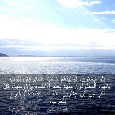 Picture 03 - اَلْعَدَد 1:22 AVD - بَنُو شِمْعُونَ، - Bible Verse Picture