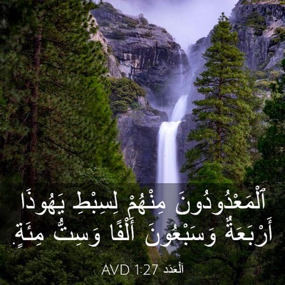 Picture 03 - اَلْعَدَد 1:27 AVD - ٱلْمَعْدُودُونَ مِنْهُمْ - Bible Verse Picture