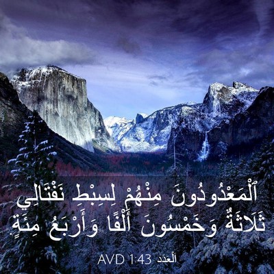 Picture 03 - اَلْعَدَد 1:43 AVD - ٱلْمَعْدُودُونَ مِنْهُمْ - Bible Verse Picture