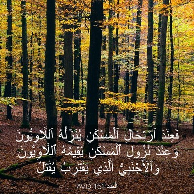 Picture 03 - اَلْعَدَد 1:51 AVD - فَعِنْدَ ٱرْتِحَالِ - Bible Verse Picture