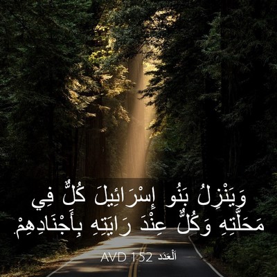 Picture 03 - اَلْعَدَد 1:52 AVD - وَيَنْزِلُ بَنُو - Bible Verse Picture