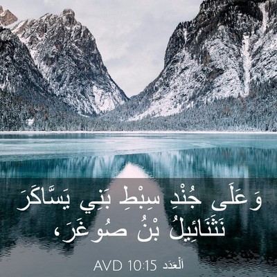 Picture 03 - اَلْعَدَد 10:15 AVD - وَعَلَى جُنْدِ سِبْطِ - Bible Verse Picture