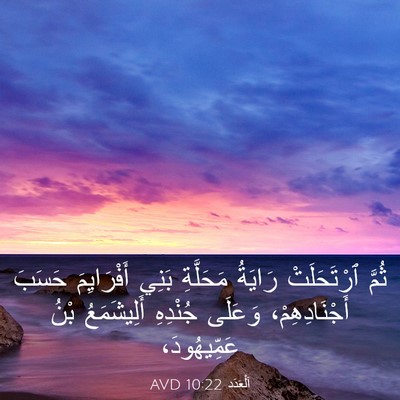 Picture 03 - اَلْعَدَد 10:22 AVD - ثُمَّ ٱرْتَحَلَتْ رَايَةُ - Bible Verse Picture