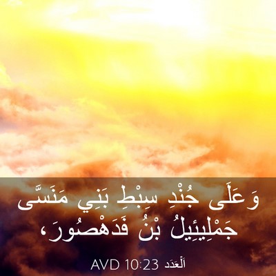 Picture 03 - اَلْعَدَد 10:23 AVD - وَعَلَى جُنْدِ سِبْطِ - Bible Verse Picture