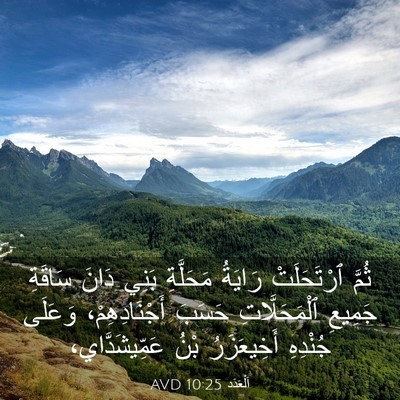 Picture 03 - اَلْعَدَد 10:25 AVD - ثُمَّ ٱرْتَحَلَتْ رَايَةُ - Bible Verse Picture