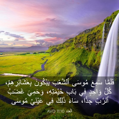 Picture 03 - اَلْعَدَد 11:10 AVD - فَلَمَّا سَمِعَ مُوسَى - Bible Verse Picture