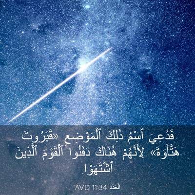 Picture 03 - اَلْعَدَد 11:34 AVD - فَدُعِيَ ٱسْمُ ذَلِكَ - Bible Verse Picture