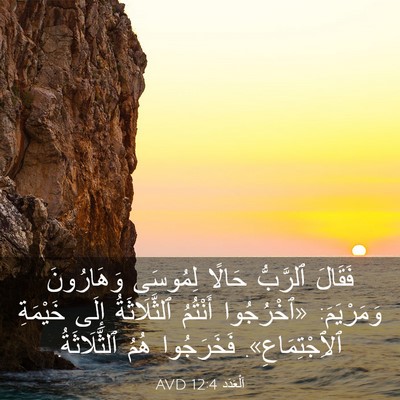Picture 03 - اَلْعَدَد 12:4 AVD - فَقَالَ ٱلرَّبُّ حَالًا - Bible Verse Picture