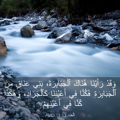 Picture 03 - اَلْعَدَد 13:33 AVD - وَقَدْ رَأَيْنَا هُنَاكَ - Bible Verse Picture
