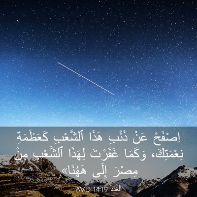 Picture 03 - اَلْعَدَد 14:19 AVD - اِصْفَحْ عَنْ ذَنْبِ هَذَا - Bible Verse Picture