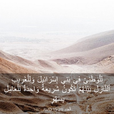 Picture 03 - اَلْعَدَد 15:29 AVD - لِلْوَطَنِيِّ فِي بَنِي - Bible Verse Picture
