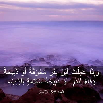 Picture 03 - اَلْعَدَد 15:8 AVD - وَإِذَا عَمِلْتَ ٱبْنَ - Bible Verse Picture