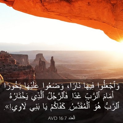 Picture 03 - اَلْعَدَد 16:7 AVD - وَٱجْعَلُوا فِيهَا - Bible Verse Picture