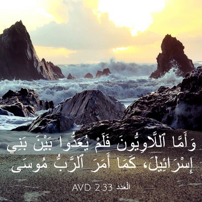 Picture 03 - اَلْعَدَد 2:33 AVD - وَأَمَّا ٱللَّاوِيُّونَ - Bible Verse Picture