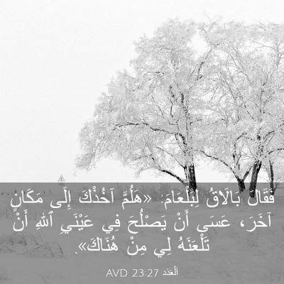 Picture 03 - اَلْعَدَد 23:27 AVD - فَقَالَ بَالَاقُ - Bible Verse Picture