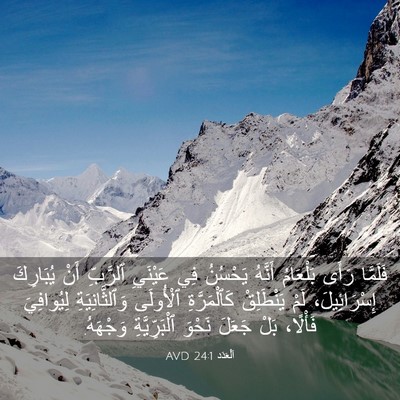Picture 03 - اَلْعَدَد 24:1 AVD - فَلَمَّا رَأَى بَلْعَامُ - Bible Verse Picture