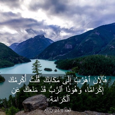 Picture 03 - اَلْعَدَد 24:11 AVD - فَٱلْآنَ ٱهْرُبْ إِلَى - Bible Verse Picture