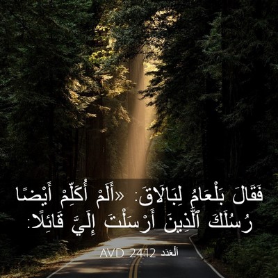 Picture 03 - اَلْعَدَد 24:12 AVD - فَقَالَ بَلْعَامُ - Bible Verse Picture