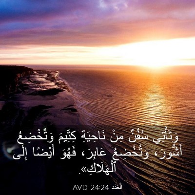 Picture 03 - اَلْعَدَد 24:24 AVD - وَتَأْتِي سُفُنٌ مِنْ - Bible Verse Picture