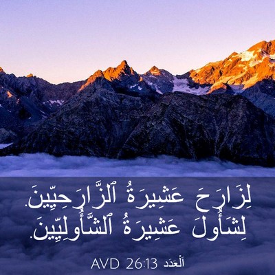 Picture 03 - اَلْعَدَد 26:13 AVD - لِزَارَحَ عَشِيرَةُ - Bible Verse Picture