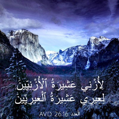 Picture 03 - اَلْعَدَد 26:16 AVD - لِأُزْنِي عَشِيرَةُ - Bible Verse Picture