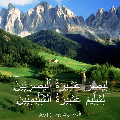Picture 03 - اَلْعَدَد 26:49 AVD - لِيِصِرَ عَشِيرَةُ - Bible Verse Picture