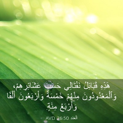 Picture 03 - اَلْعَدَد 26:50 AVD - هَذِهِ قَبَائِلُ - Bible Verse Picture
