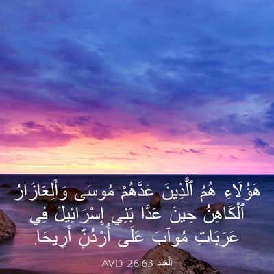 Picture 03 - اَلْعَدَد 26:63 AVD - هَؤُلَاءِ هُمُ ٱلَّذِينَ - Bible Verse Picture
