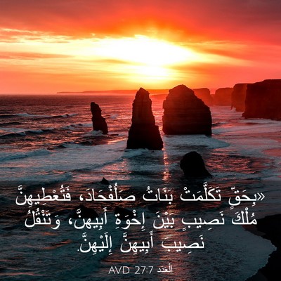Picture 03 - اَلْعَدَد 27:7 AVD - «بِحَقٍّ تَكَلَّمَتْ - Bible Verse Picture