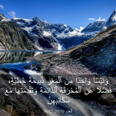 Picture 03 - اَلْعَدَد 29:19 AVD - وَتَيْسًا وَاحِدًا مِنَ - Bible Verse Picture
