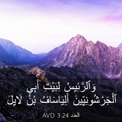 Picture 03 - اَلْعَدَد 3:24 AVD - وَٱلرَّئِيسُ لِبَيْتِ - Bible Verse Picture