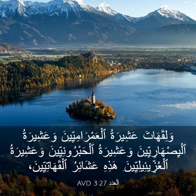 Picture 03 - اَلْعَدَد 3:27 AVD - وَلِقَهَاتَ عَشِيرَةُ - Bible Verse Picture