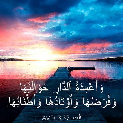 Picture 03 - اَلْعَدَد 3:37 AVD - وَأَعْمِدَةُ ٱلدَّارِ - Bible Verse Picture