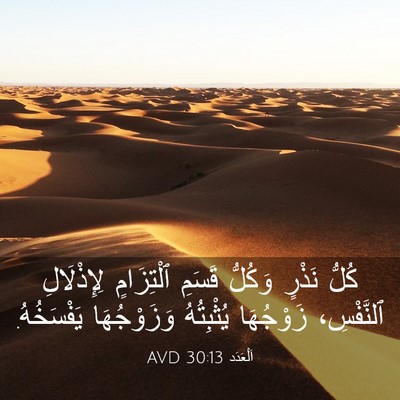 Picture 03 - اَلْعَدَد 30:13 AVD - كُلُّ نَذْرٍ وَكُلُّ - Bible Verse Picture
