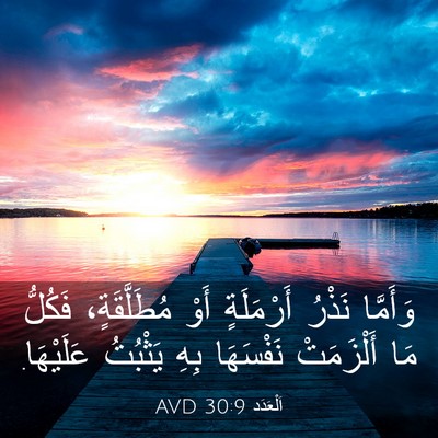 Picture 03 - اَلْعَدَد 30:9 AVD - وَأَمَّا نَذْرُ - Bible Verse Picture