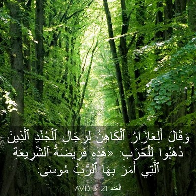Picture 03 - اَلْعَدَد 31:21 AVD - وَقَالَ أَلِعَازَارُ - Bible Verse Picture
