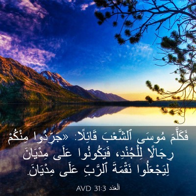 Picture 03 - اَلْعَدَد 31:3 AVD - فَكَلَّمَ مُوسَى - Bible Verse Picture