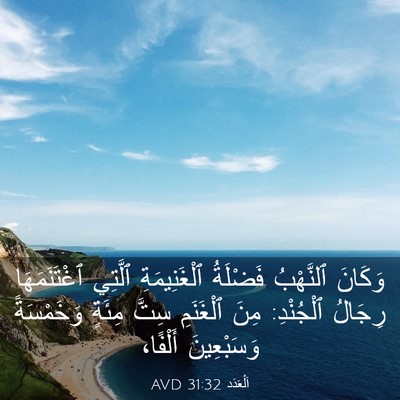 Picture 03 - اَلْعَدَد 31:32 AVD - وَكَانَ ٱلنَّهْبُ - Bible Verse Picture