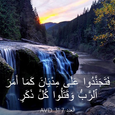 Picture 03 - اَلْعَدَد 31:7 AVD - فَتَجَنَّدُوا عَلَى - Bible Verse Picture