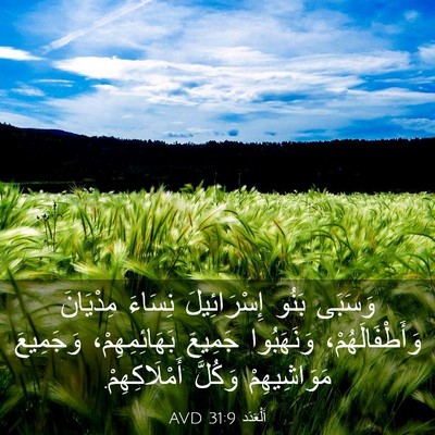 Picture 03 - اَلْعَدَد 31:9 AVD - وَسَبَى بَنُو - Bible Verse Picture