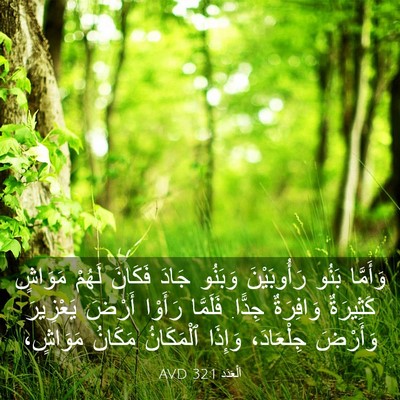 Picture 03 - اَلْعَدَد 32:1 AVD - وَأَمَّا بَنُو - Bible Verse Picture