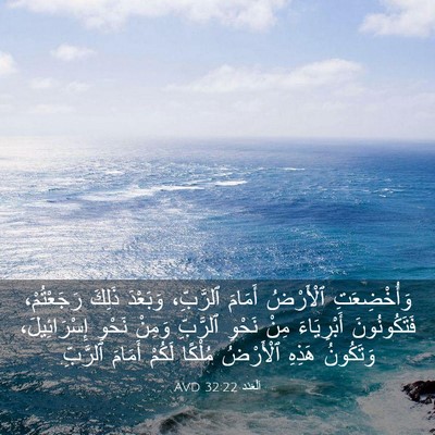Picture 03 - اَلْعَدَد 32:22 AVD - وَأُخْضِعَتِ ٱلْأَرْضُ - Bible Verse Picture