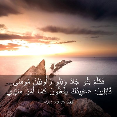 Picture 03 - اَلْعَدَد 32:25 AVD - فَكَلَّمَ بَنُو جَادَ - Bible Verse Picture